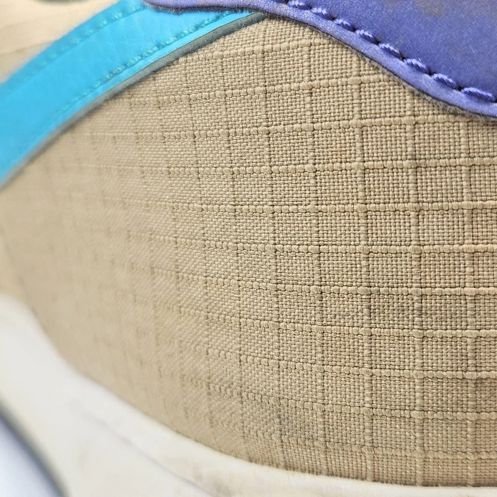 Nike Air Force 1 Low Shoes Mens Size 13 Beige Blue Suede Sneakers CD0887-201